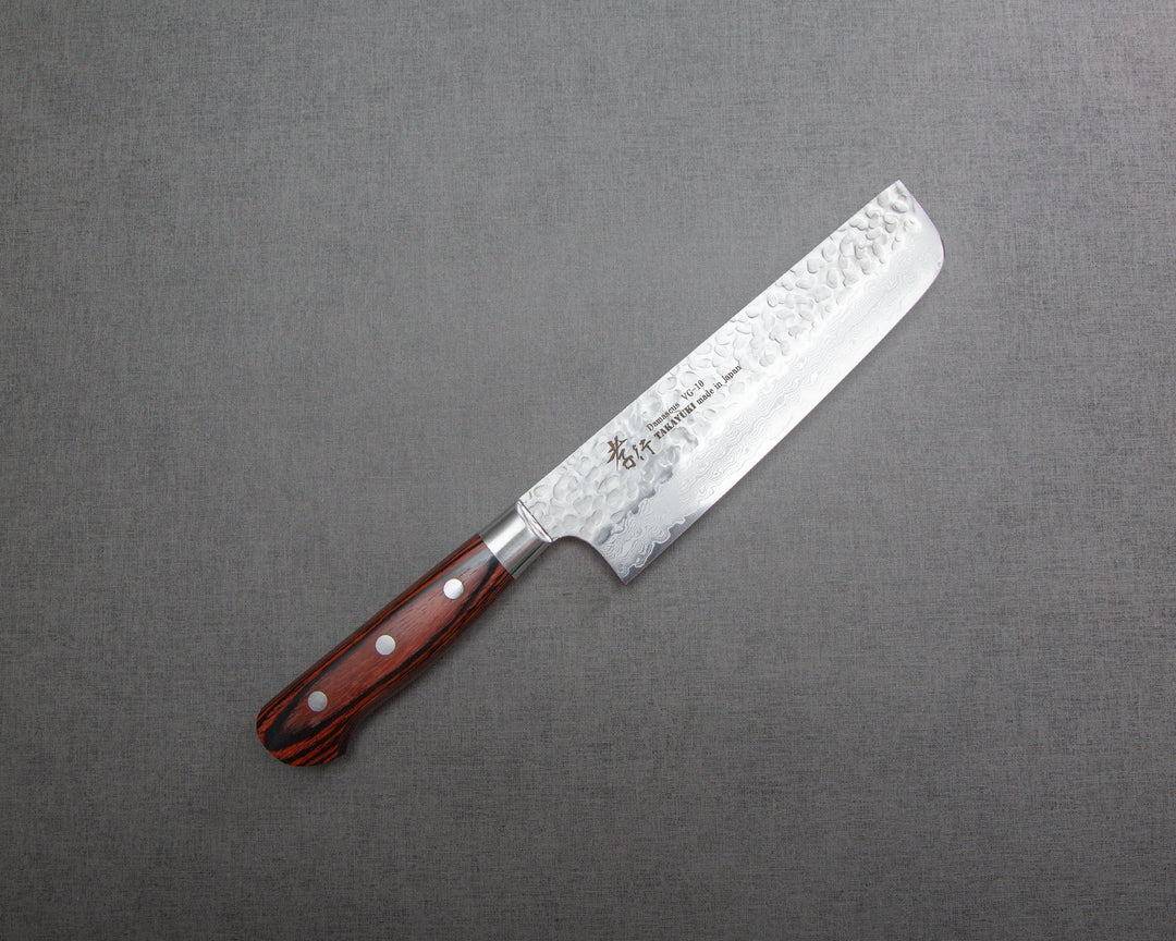 33 Layer Hammered Damascus Nakiri 160mm 菜切包丁 ダマスカス33層槌目