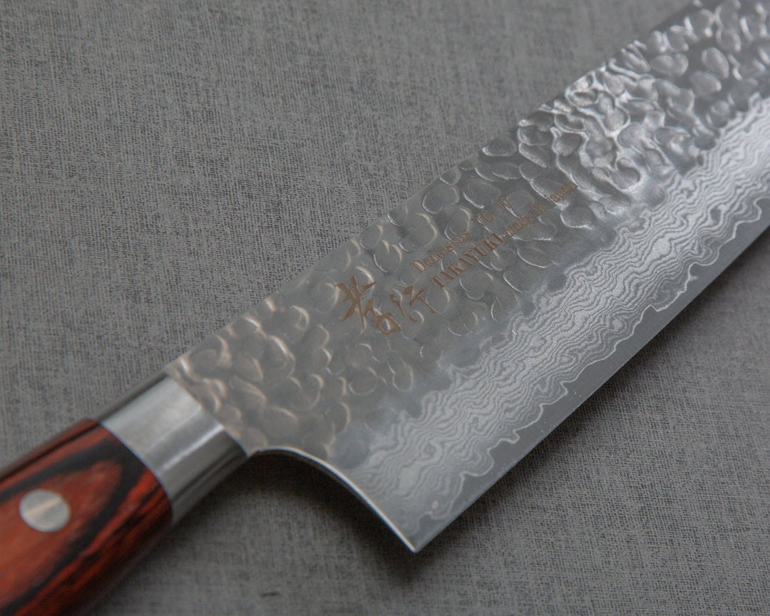 33 Layer Hammered Damascus Nakiri 160mm 菜切包丁 ダマスカス33層槌目