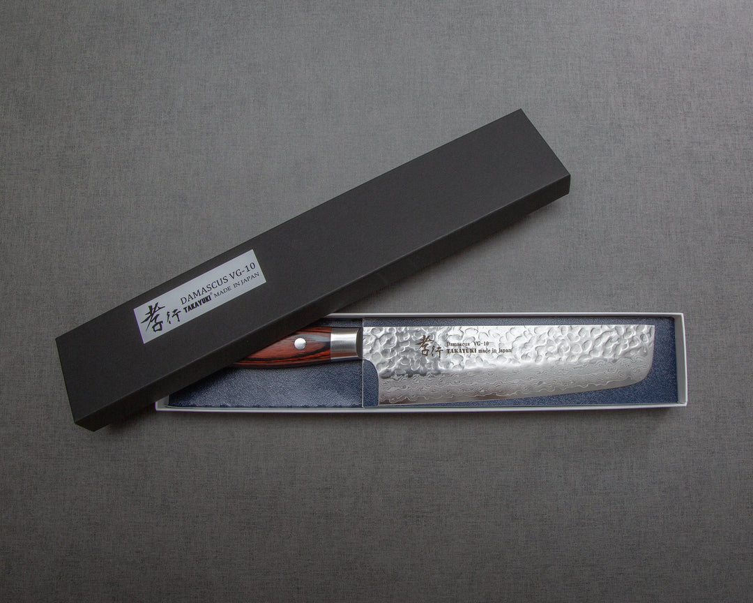33 Layer Hammered Damascus Nakiri 160mm 菜切包丁 ダマスカス33層槌目