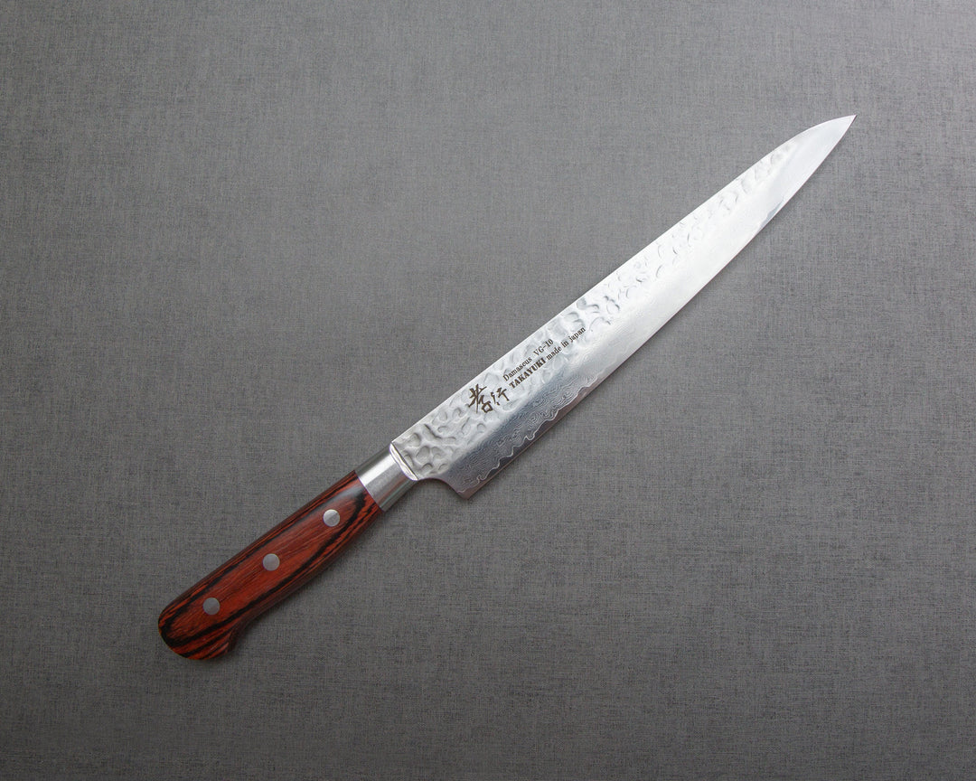 33 Layer Hammered Damascus Sujihiki 240mm 筋引 ダマスカス33層槌目