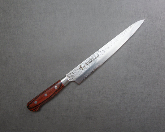 33 Layer Hammered Damascus Sujihiki 240mm 筋引   ダマスカス33層槌目