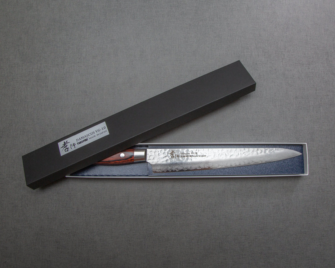33 Layer Hammered Damascus Sujihiki 240mm 筋引 ダマスカス33層槌目