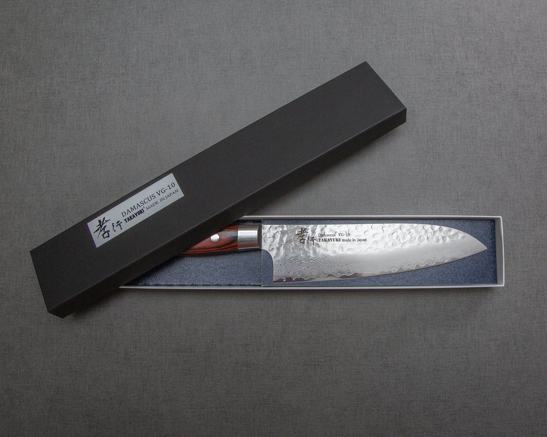 33 Layer Hammered Damascus Santoku 180mm 三徳包丁 ダマスカス33層槌目